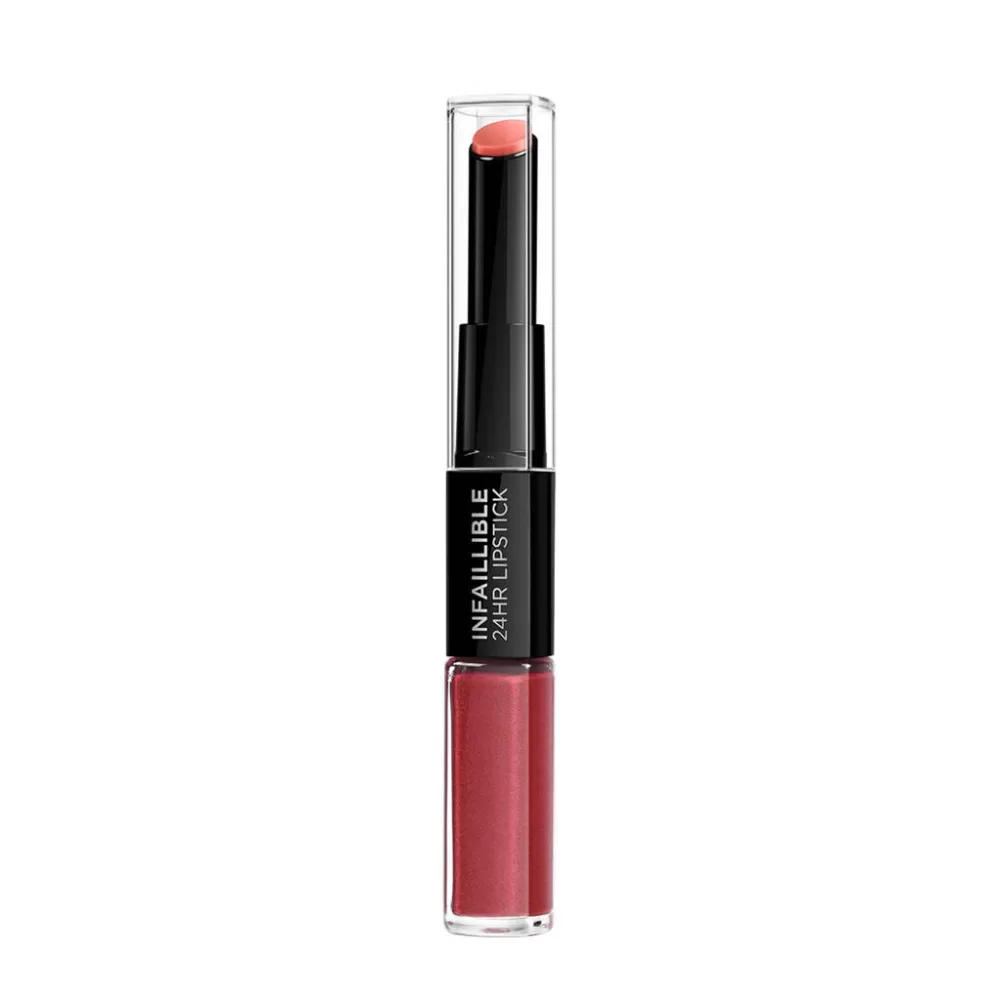 L'Oréal Paris Infallible Lippenstift 507 Relentless Rouge - 24h Halt, Kissproof, Waterproof, Intensive Farbe, Komfortabel & Pflegeleicht