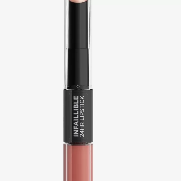 L’Oréal Paris Infaillible 24H Lippenstift 801 Toujours Toffee - Langhaltend, Pflegebalsam, 5 ml, Nude-Farbe, 24 Stunden Farbe & Komfort