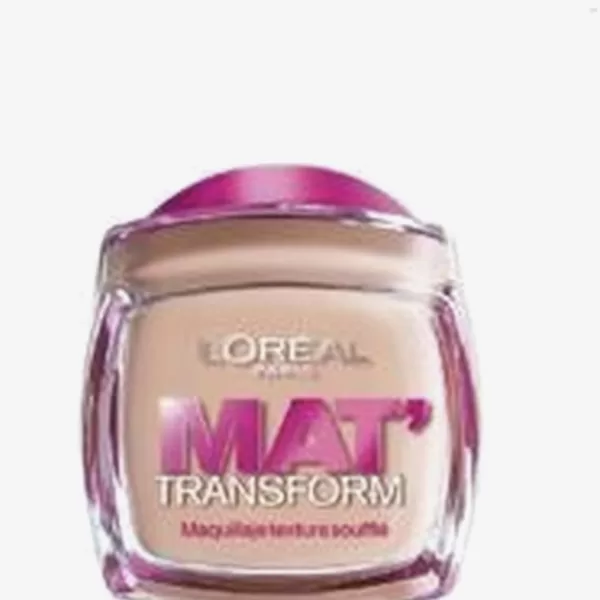 L'Oréal Paris Mat Transform Foundation 310 Ambre – Matte, Fluweelzachte Finish, Ideaal voor Vette/Combinatie Huid, Verbergt Rimpeltjes