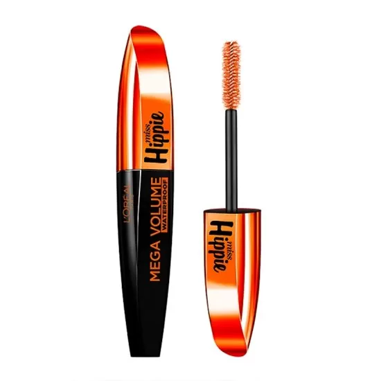 L'Oréal Paris Mega Volume Waterproof Mascara Miss Hippie - Volumen für den perfekten Look, langanhaltend und wasserfest, 9ml