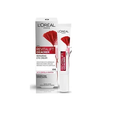 L’Oréal Paris Revitalift Cica Oogcrème 15ml - Herstel huidbarrière, vermindert rimpels, met Centella Asiatica voor strakkere huid.