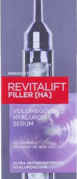 L'Oréal Paris Revitalift Filler Serum - Anti-Aging mit Hyaluron & Fibroxyl, Rimpelreduktion, Geschikt voor Gevoelige Huid, 30 ml