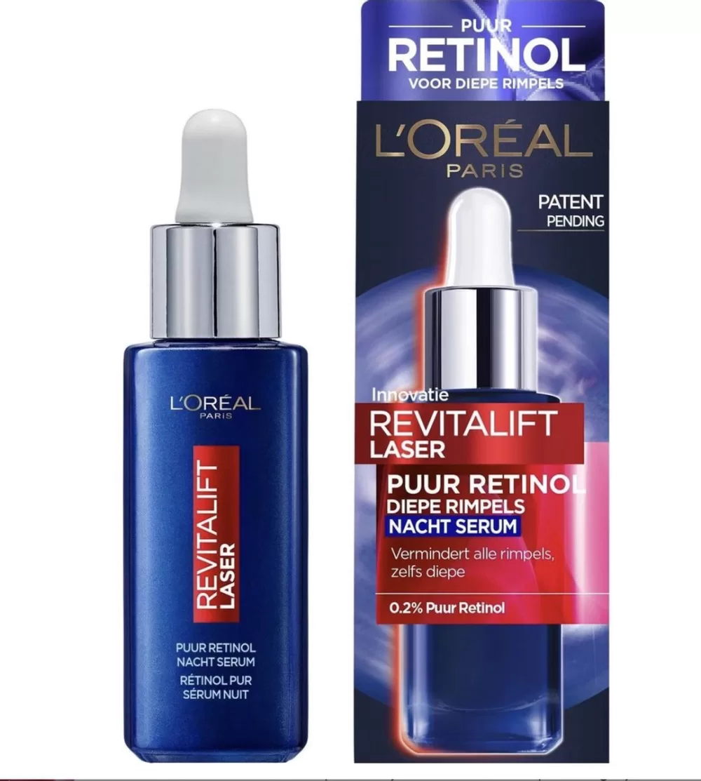 L’Oréal Paris Revitalift Laser X3 Nachtserum met 0,2% Retinol - Anti-Rimpel, 30 ml - Vermindert rimpels en verfijnt huidtextuur