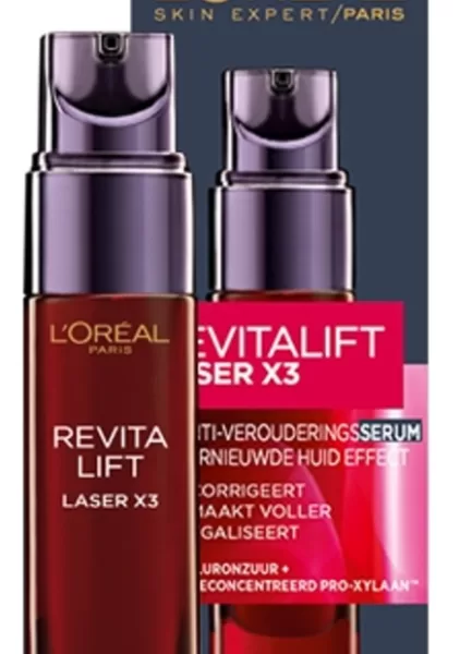 L'Oréal Paris Revitalift Laser X3 Serum 30ml - Anti-Aging, Rimpelvermindering, Huidversteviging, Voor Vrouwen 40+