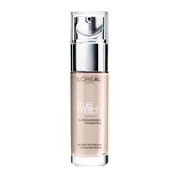 L’Oréal Paris True Match Foundation 1N - Perfecte Huidmatch, Egaal Resultaat zonder Maskereffect, Geschikt voor Alle Huidtypes