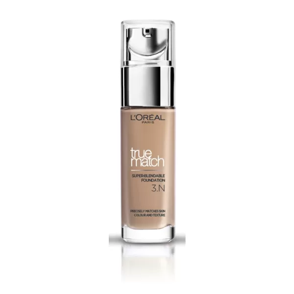 L’Oréal Paris True Match Foundation 3N Beige Crème - Perfecte Match voor een Egale Huid, Zonder Maskereffect - 30 ml