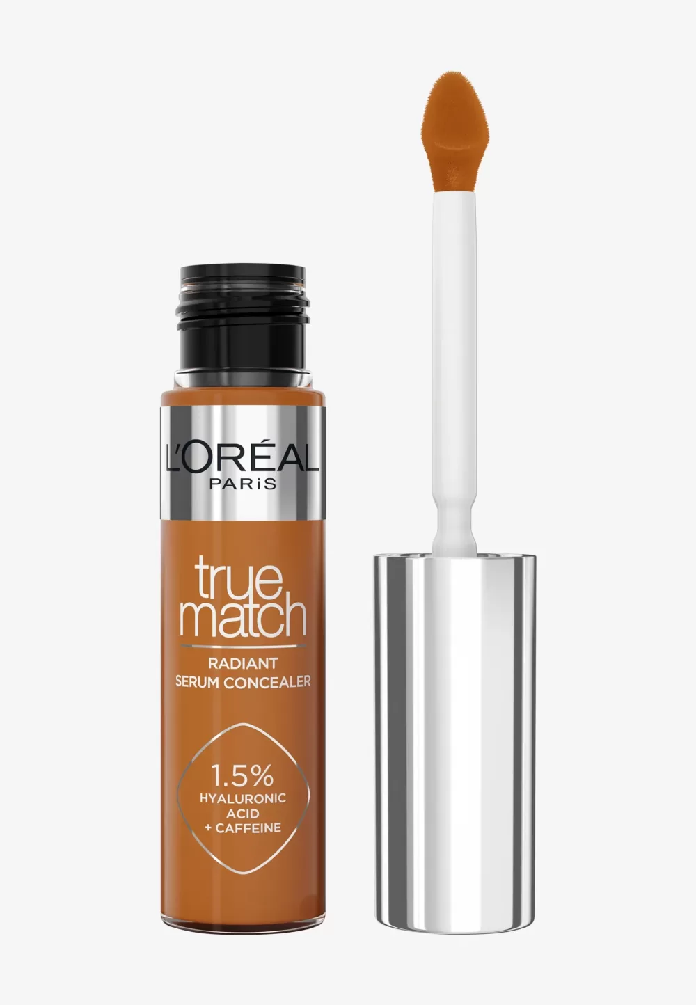 L'Oréal Paris True Match Radiant Serum Concealer 8N – Medium tot Hoge Dekking, 1,5% Hyaluronzuur, Cafeïnecomplex, Parfumvrij, 11 ml