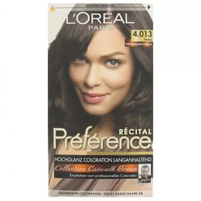 L’Oréal Haarfarbe Préférence 4.013 – Elegant Goudbruin, Langanhaltende Farbe, Pflegeformel, 100% Grauabdeckung, 100ml