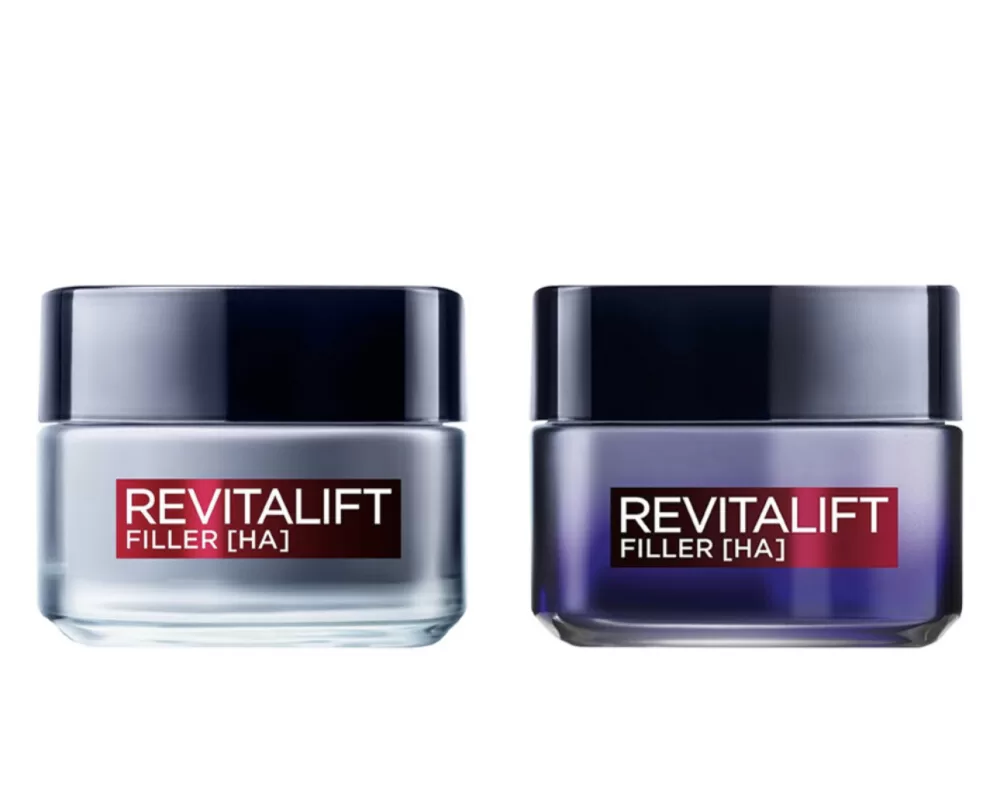 L'Oréal Revitalift Filler Dag- en Nachtcrème Pakket - Anti-Aging, Hyaluronzuur, Volume, voor Vrouwen 35+ - Rimpels en Lijntjes Vullen