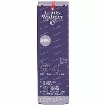 Louis Widmer Oogomtrekgel 15 ML - Anti-Ageing, Vermindert Donkere Kringen & Wallen, Hydraterende Gel, Verkoelende Applicator, Licht Geparfumeerd