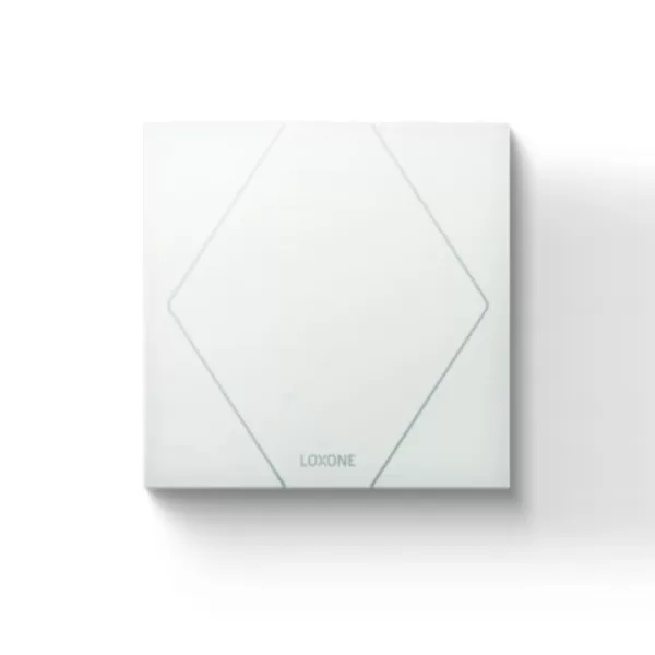 Loxone Touch Pure CO2 Tree Weiß – Designer Smart Home Touchpanel mit Echtglas, CO2-Sensor, Temperatur- & Feuchtigkeitssensor, rahmenlos, Orientierungslicht