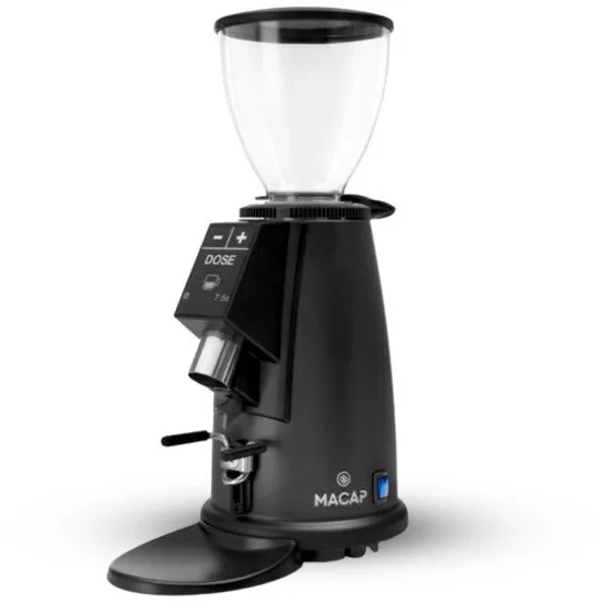 MACAP M2E Domus Kaffeemühle Schwarz - Profi-Mahlwerk mit Timer, präzise Einstellung, schnelle Ausgabegeschwindigkeit, ideal für Home Barista