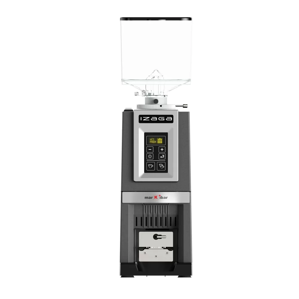 Markibar MTS-3 IZAGA Kaffeemühle - Schwarz, professionell, präzise Mahlpunktsteuerung, Touchscreen, On-Demand & Pre-Ground Modus, personalisierbar