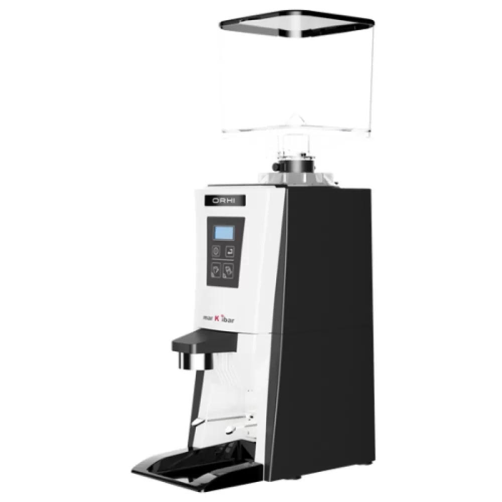 Markibar MTS-5 ORHI Kaffeemühle – Schwarz/Weiß, 64mm Mahlscheiben, On-Demand & Pre Grind-Modus, 1,5kg Bohnenbehälter, professionell ohne Tamper