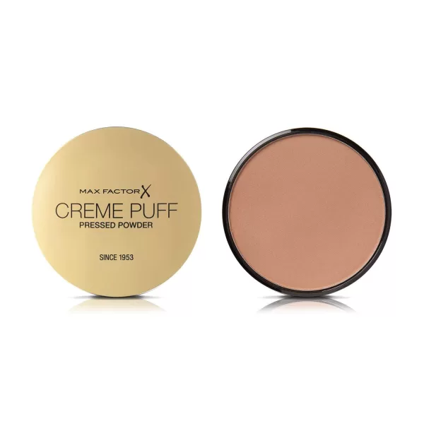 Max Factor Creme Puff Poeder - 42 Deep Beige, Luxe Compacte Poeder, Medium tot Hoge Dekking, Vlekkeloos Matte Finish, Stralend Effect