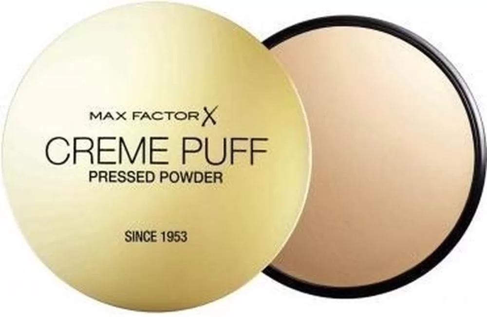 Max Factor Creme Puff Poeder 50 Natural – Geperste Poeder voor Vlekkeloze Matte Finish & Subtiele Glans – Geschikt voor Alle Huidtypen