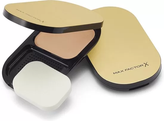 Max Factor Facefinity Compact Foundation - 6 Golden, Poeder met SPF 15, Egale Dekking, Satijnen Finish, Inclusief Spiegel & Sponsje, 8 Uur Houdbaarheid