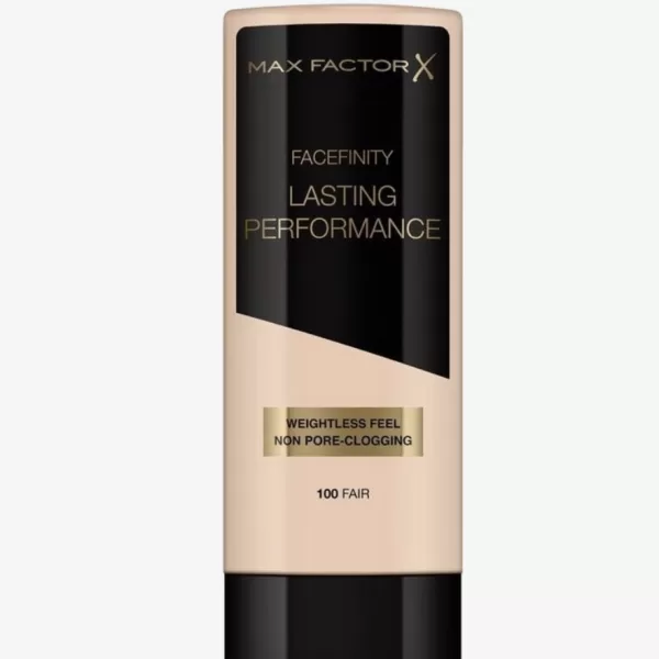 Max Factor Facefinity Lasting Performance Foundation 100 Fair - Olievrij, Natuurlijke Finish, Langdurig, Geschikt voor Gevoelige Huid