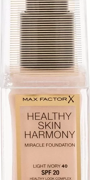 Max Factor Healthy Skin Harmony Foundation - 40 Light Ivory, Feuchtigkeitsspendend, langanhaltend, perfekter Teint, 30ml, Makeup für alle Hauttypen