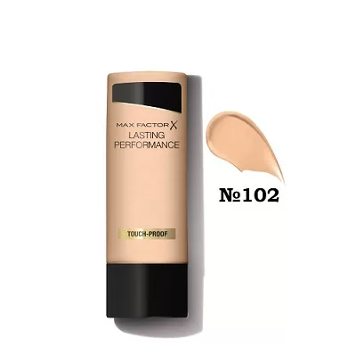 Max Factor Lasting Performance Touch-Proof Foundation 102 – 8 uur langdurige dekking, smetbestendig, vloeibare make-up voor een perfecte uitstraling