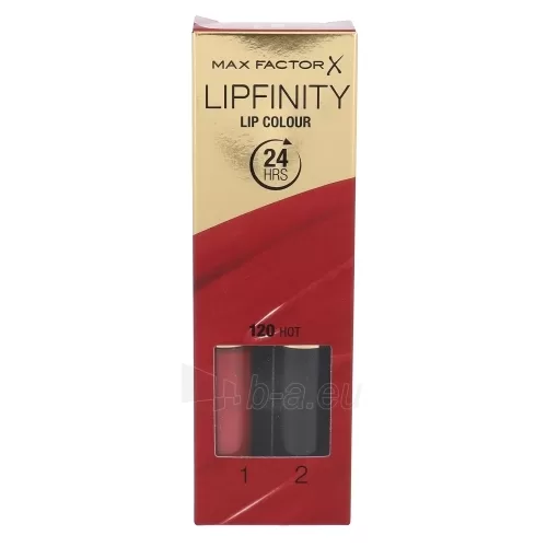 Max Factor Lipfinity 24H Lippenstift 120 Hot - Ultra langanhaltend, lebendige Farben, glanzende Finish, 12 Stunden Haltbarkeit, kein Nachtragen nötig