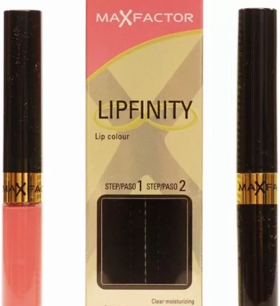 Max Factor Lipfinity 2Steps Lipstick - Mellow Rose 003, Langdurige Kleureffect & Glans, Hydraterende Topcoat, 24 Kleuren Available