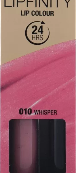 Max Factor Lipfinity Lip Colour 010 Whisper - Long Lasting Liquid Lipstick met Velvet Finish en Glanzende Coat - 24 Uur Resultaat