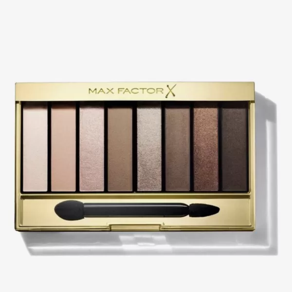 Max Factor Masterpiece Nude Oogschaduw Palette 01 Cappuccino Nudes – 8 Neutrale Lidschattentöne für natürliche Looks und langanhaltendes Make-up