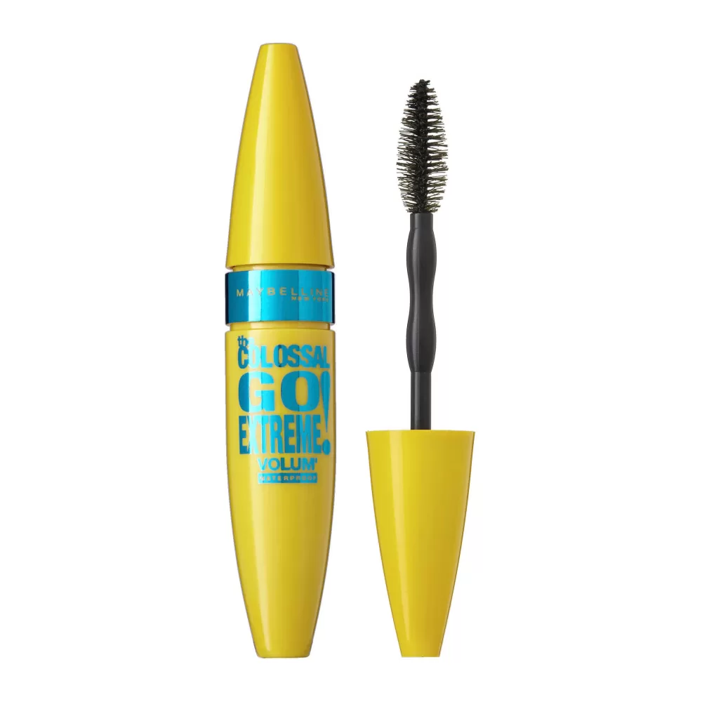 Maybelline Colossal Go Extreme Volume Waterproof Mascara - Zwart, 20x Collageen voor Extreme Volume, Volum' Express