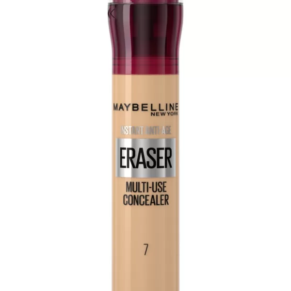 Maybelline Instant Anti Age Eraser 07 Concealer - Lichtbruin - 6,8 ml - Verbergt donkere kringen, hydraterend, met applicatiespons