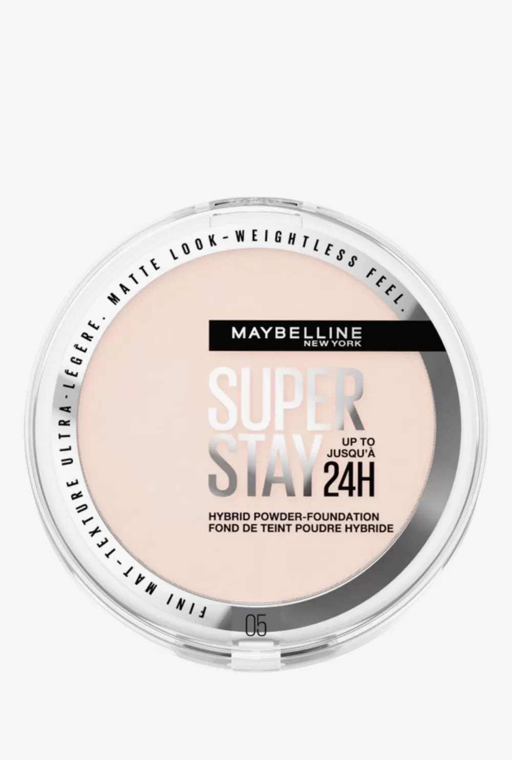 Maybelline SuperStay 24H Hybrid Poeder Foundation 05 - Langhoudend, Matte Dekking, Waterproof, Superlichte Textuur - 9g