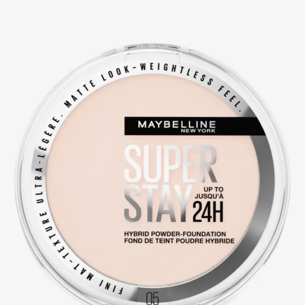 Maybelline SuperStay 24H Hybrid Poeder Foundation 05 - Langhoudend, Matte Dekking, Waterproof, Superlichte Textuur - 9g