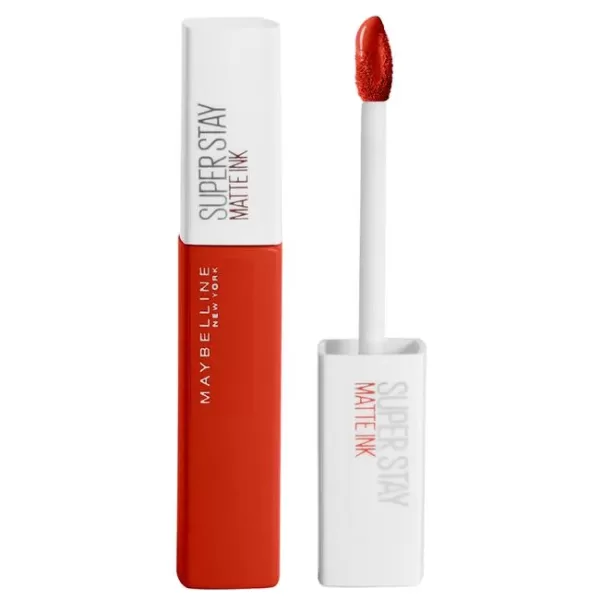 Maybelline New York SuperStay Matte Ink Lipstick 117 Ground-Breaker - Rood, 16 uur houdbaar, 2 stuks, Transferproof en smudgeproof