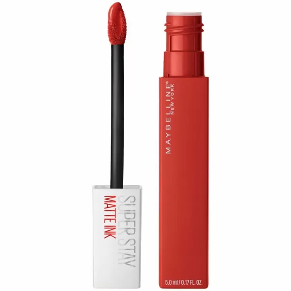 Maybelline SuperStay Matte Ink Liquid Lipstick 118 Dancer - Rood, 16 uur houdbaar, ultra matte finish, 5 ml, precisie applicator