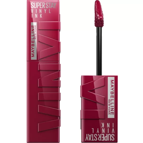 Maybelline SuperStay Vinyl Ink Lippenstift 30 Unrivaled – 2 Stuks, Vegan, Langdurige Glans & Kleur tot 16 Uur, Vlekkende Formule