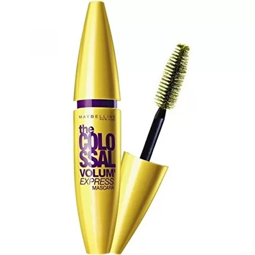 Maybelline The Colossal Volum' Express Mascara - Zwart, Mega Brush, Collagene Formule, Tot 9x Meer Volume, Perfect voor Alle Wimpers