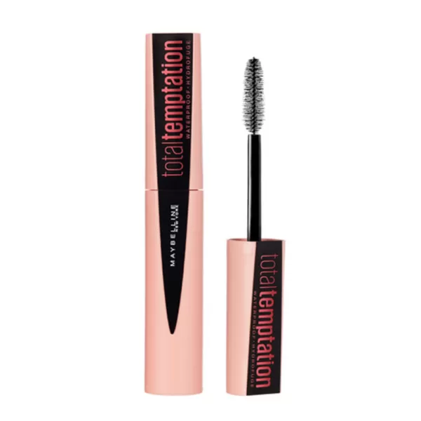 Maybelline Total Temptation Mascara Zwart - Kokosnoot Boter Formule voor Volume & Lengte, Opbouwbaar, Unieke Geursensatie