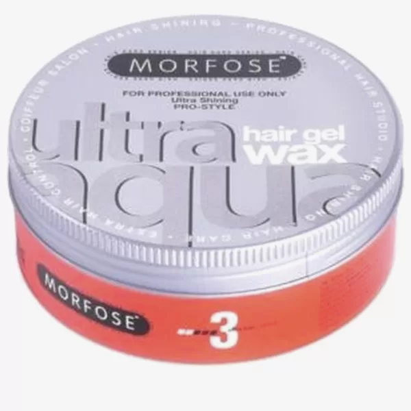 Morfose Ultra Aqua Gel Haarstyling Wax 150ml - Flexibel Halt, natürliche Glanz, Erdbeerduft, Fixierung Level 3, für kreative Frisuren