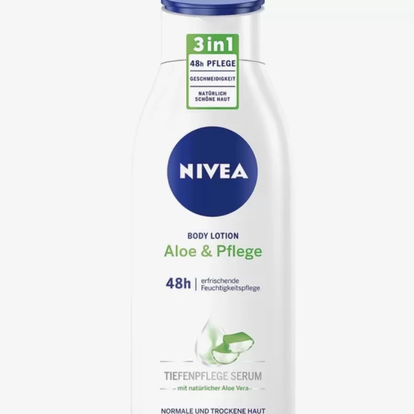 Nivea Aloe & Care Bodylotion 400 ml – Feuchtigkeitspflege für geschmeidige Haut, sanfte Formel für alle Hauttypen