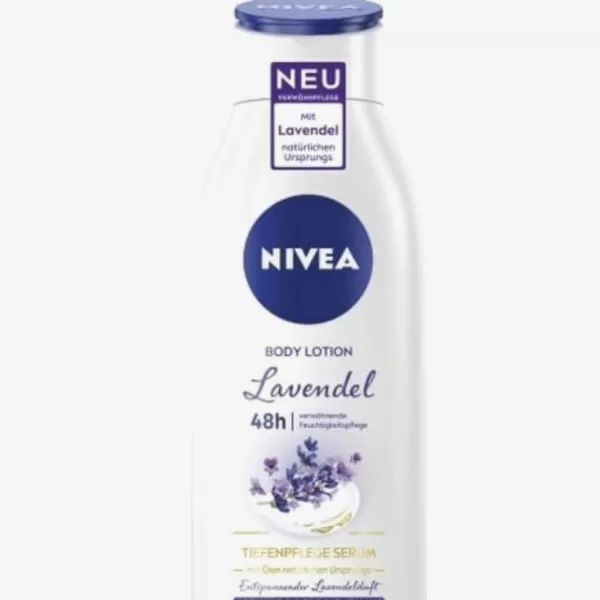 Nivea Bodylotion Lavendel 400ml - 48u Hydratatie, Natuurlijke Oliën, Snel Intrekkend, Dermatologisch Goedgekeurd, Verzorgende Formule