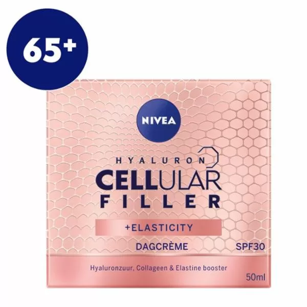 NIVEA CELLULAR FILLER +Elasticity 65+ Dagcrème - Anti-Aging, Hydratatie & Versteviging voor Rijpere Huid, 50ml