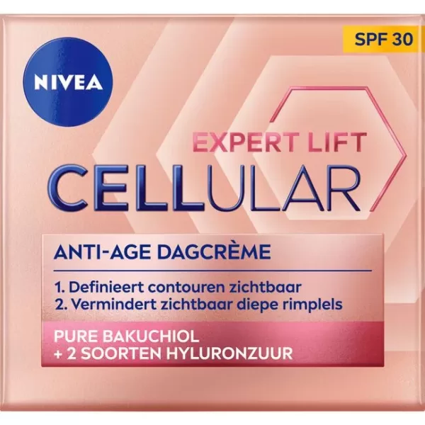 NIVEA CELLular Hyaluron + Elasticity Dagcrème SPF30 50ml - Anti-Aging für 65+ Haut, Hyaluron, Collageen, Elastine Booster