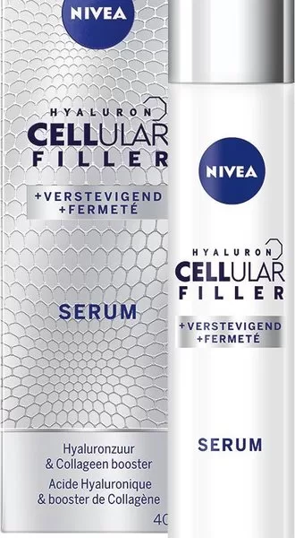 NIVEA CELLular Anti-Age Serum 40 ml - Hyaluron & Collageen Booster - Vult Rimpels Op, Versterkt Huidstevigheid en Maakt Huid Zachter