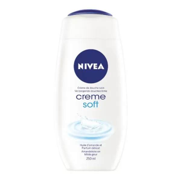 Nivea Douchecrème Soft 250 ml - 6 Stuks | Hydraterend met Amandelolie | Romig Schuim | pH-Huidneutraal, Dermatologisch Bewezen