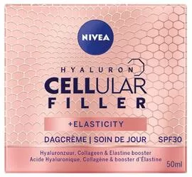 Nivea Hyaluron CELLular Filler + Elasticity Dagcrème 50ML met SPF - Vermindert Rimpels, Versterkt Elasticiteit en Beschermt Huid