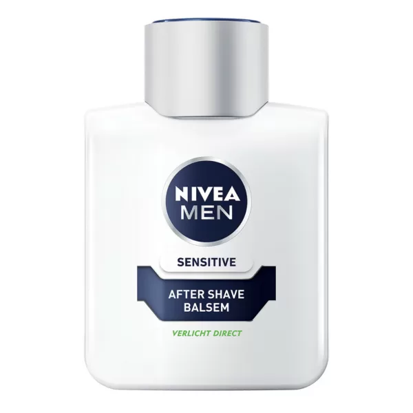 Nivea Men Aftershave Balsem Sensitive 100 ml – 3 stuks, alcoholvrij, kalmeert huid, voorkomt irritatie, dermatologisch getest voor gevoelige huid