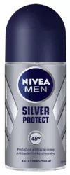 Nivea Men Deodorant Roller Silver Protect 50ml - 6 Stuks, Antibacteriële Bescherming tot 48 Uur, Zilver Ion Technologie, Verzacht en Verzorgt