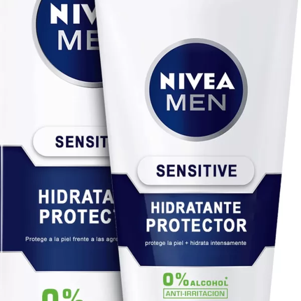 Nivea Men Sensitive - Vochtinbrengende Crème zonder Alcohol - 2x75ml - Hydratatie voor Mannen - FH Drogisterij IJmuiden