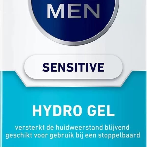 NIVEA MEN Sensitive Hydro Gel 50 ml - Verzachtende Gezichtsgel met Kamille & Hamamelis, 0% Alcohol voor Gevoelige Huid