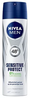 Nivea Men Sensitive Protect Deodorant Spray 6x150ml - 48h Schutz, Kamille-Extrakt, Hautirritationen vorbeugen, milde Pflege